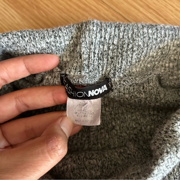 Fashion Nova Gray Ribbed Lounge Wear Set Small - Picture 3 of 16